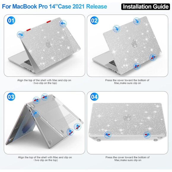 Hard shell case for MacBook Pro 14 Inch 2021 A2442 M1 Max Chip Keyboard Cover - Picture 5 of 7